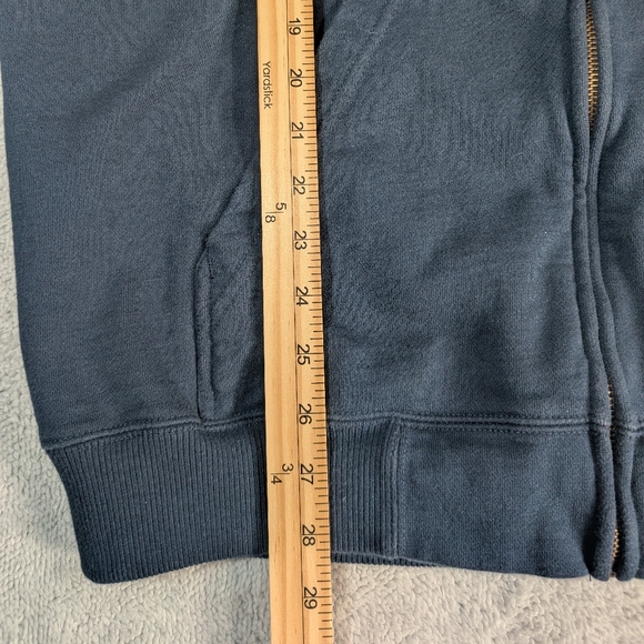 Jeep Hooded Zip-up Sweatshirt Men's L Blue - Picture 4 of 6